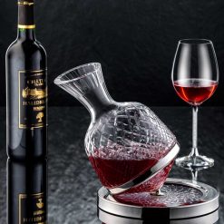 Rotating Crystal Wine Decanter