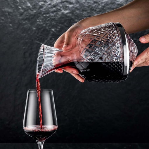 Rotating Crystal Wine Decanter